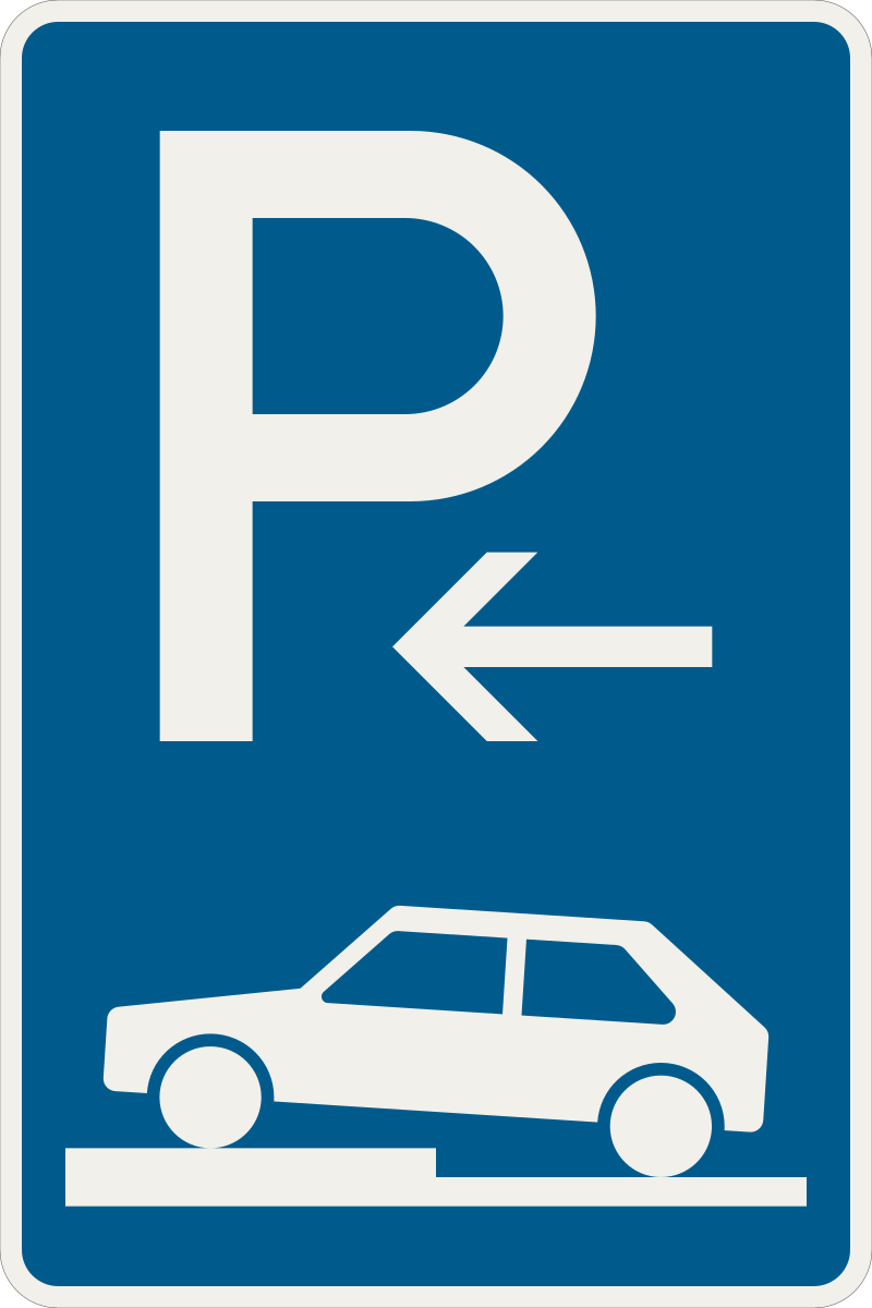 273 72 Parkovanie na chodniku priecne ciastocne umiestnenie sikmo pozdlzne vlavo koniec platnosti.svg