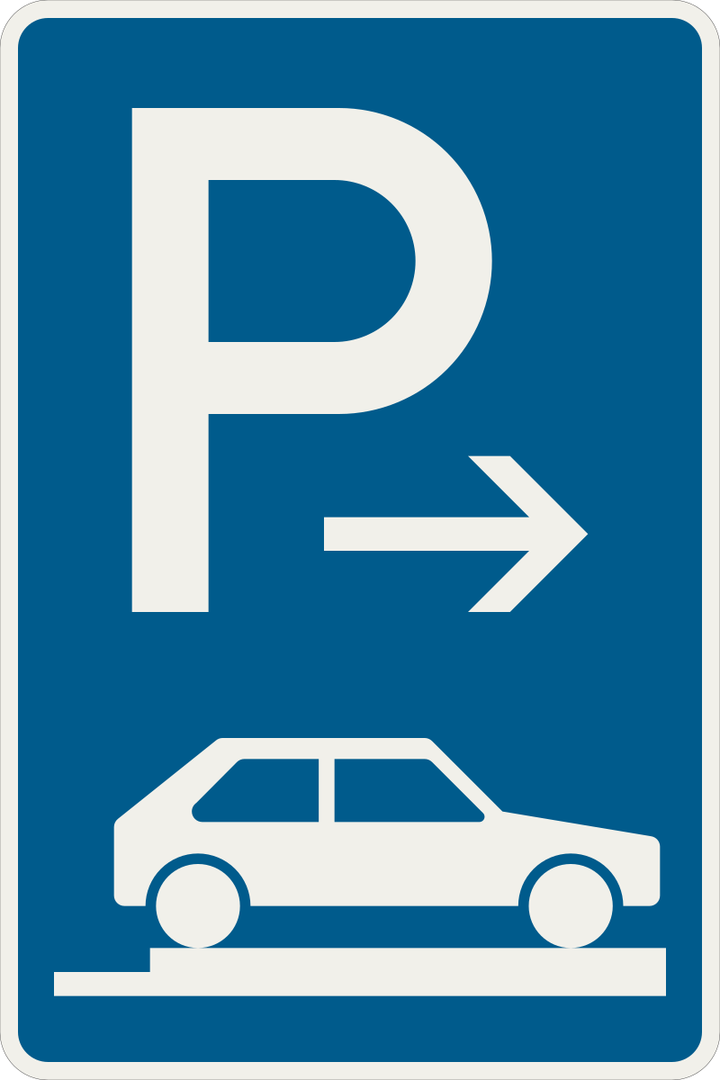 273 87 Parkovanie na chodniku priecne uplne umiestnenie sikmo pozdlzne vpravo koniec platnosti.svg