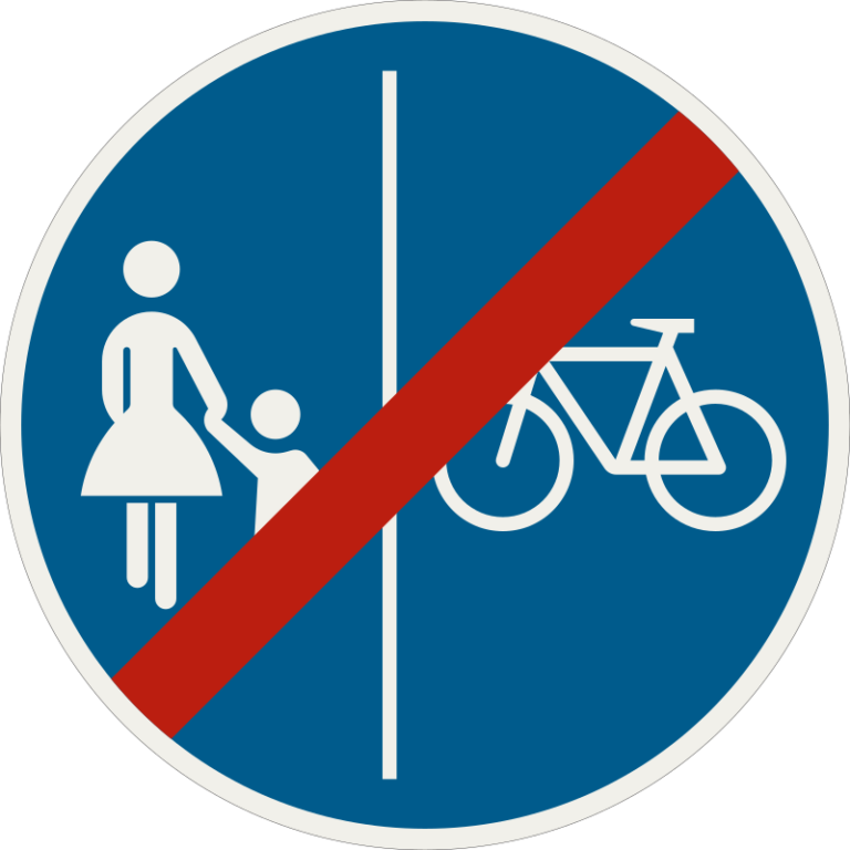225 81 Koniec specialnej cesticky alebo pruhu oddelena cesticka pre chodcov a cyklistov cyklisti vpr
