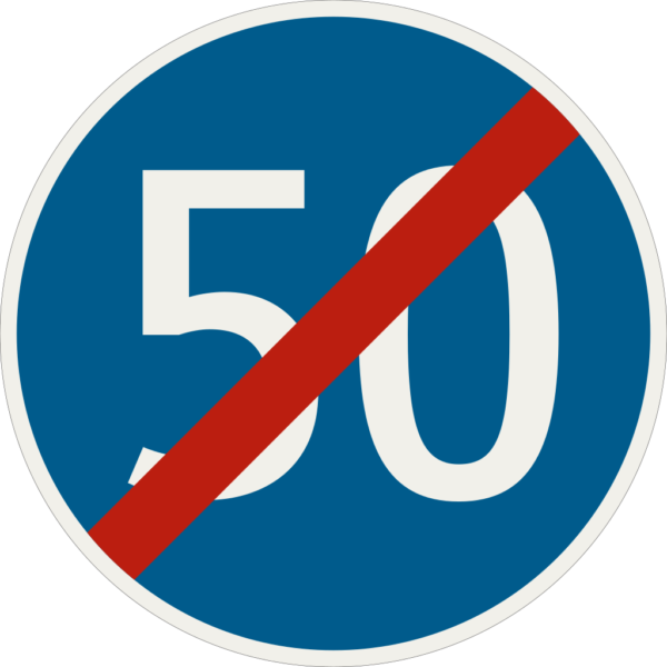 260 50 Koniec najnizsej dovolenej rychlosti 50 kmh.svg