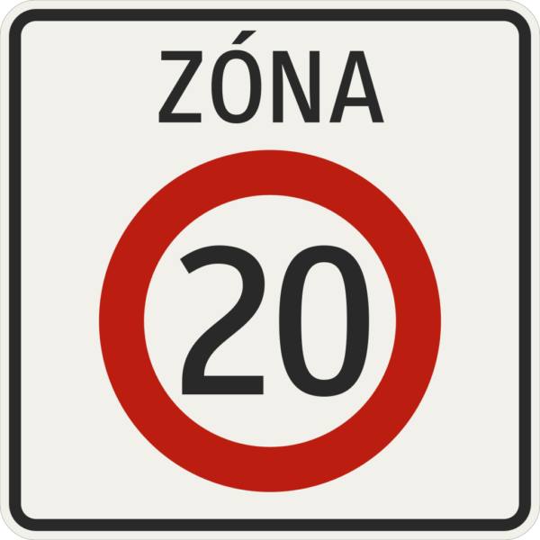 268 20 Zona najvyssej dovolenej rychlosti 20 kmh.svg