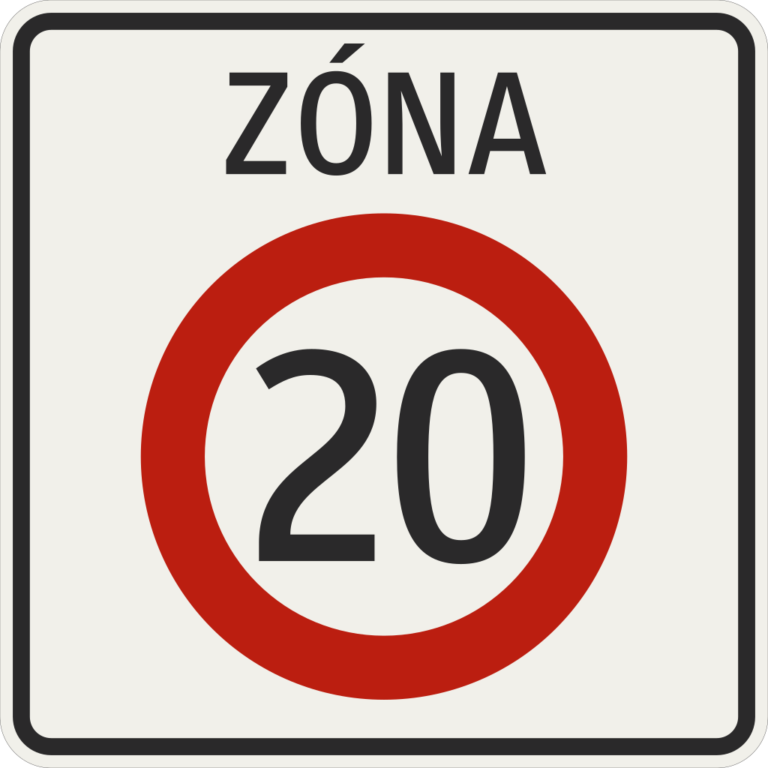 268 20 Zona najvyssej dovolenej rychlosti 20 kmh.svg