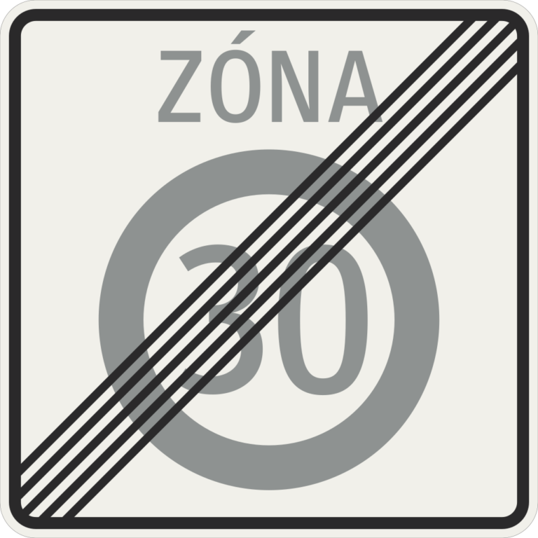 269 30 Koniec zony najvyssej dovolenej rychlosti 30 kmh.svg