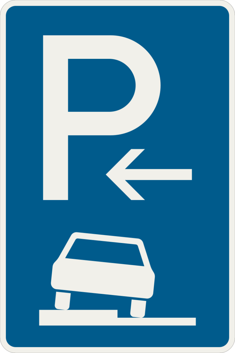 273 52 Parkovanie na chodniku ciastocne umiestnenie sikmo pozdlzne vlavo koniec platnosti.svg