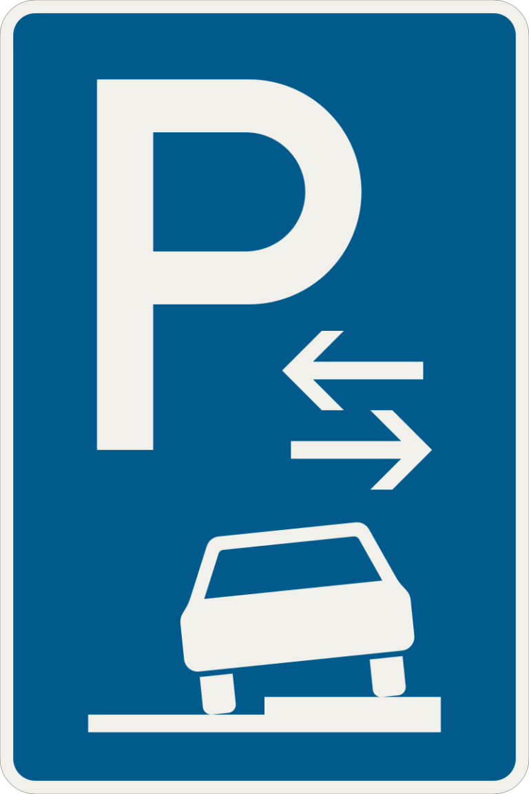 273 58 Parkovanie na chodniku ciastocne umiestnenie sikmo pozdlzne vpravo priebeh platnosti.svg