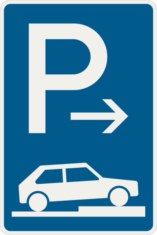 273 77 Parkovanie na chodniku priecne ciastocne umiestnenie sikmo pozdlzne vpravo koniec platnosti.svg
